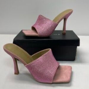 White Fox Boutique Pink Glitter Heels